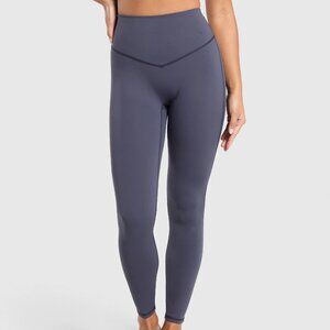 NEW Gymshark Elevate Leggings 2.0 in Heavy Blue | High Waist Full Length | Small